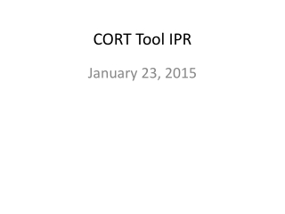 CORT Tool IPR