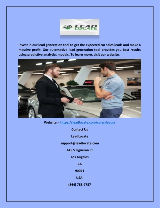 Car Dealer Marketing - Leadlocate.com