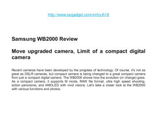 Samsung WB2000 Review