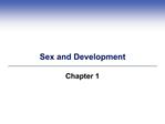 Sex and Development