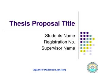 Thesis Proposal Title