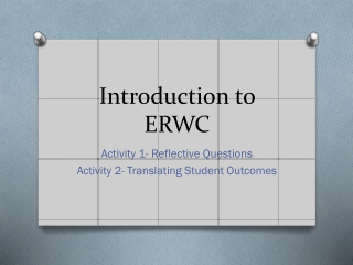 Introduction to ERWC