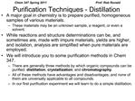 Purification Techniques - Distillation