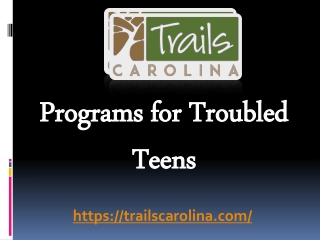 Programs for Troubled Teens - trailscarolina.com
