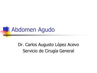 Abdomen Agudo