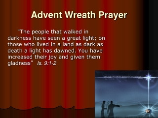 Advent Wreath Prayer