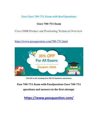 Download Free Cisco 700-751 Demo Questions V14.02 | 2020 PassQuestion