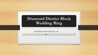 Diamond District Wedding Rings