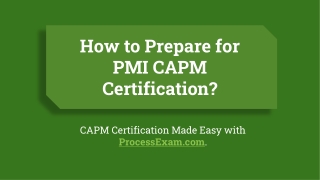 PMI Project Management Associate (CAPM) Certification | Questions and Answers