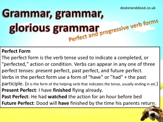 Grammar, grammar,  glorious grammar