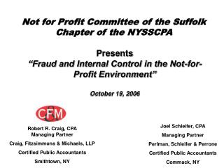 Not for Profit Committee of the Suffolk Chapter of the NYSSCPA