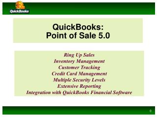 QuickBooks: Point of Sale 5.0