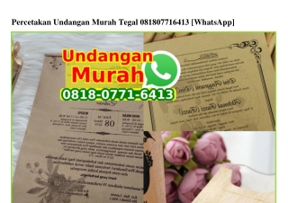 Percetakan Undangan Murah Tegal O818•O771•6413[wa]