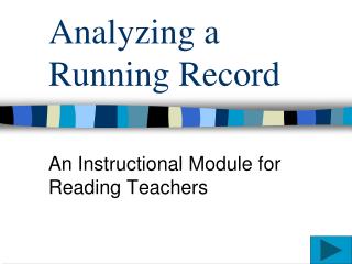 Analyzing a Running Record