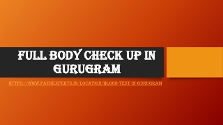 Full body check up in Gurugram