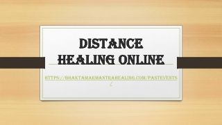 Distance healing online