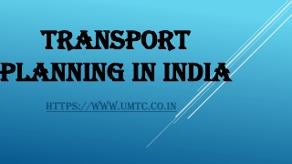 Transport planning in India