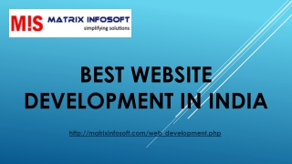 Best website development in India-matrixinfosoft