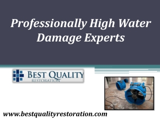 Best Water & Flood Damage Restoration Experts