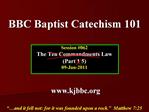 Session 062 The Ten Commandments Law Part 1 5 09-Jan-2011