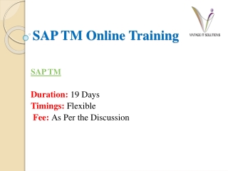 SAP TM PPT