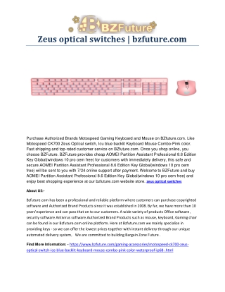 zeus optical switches