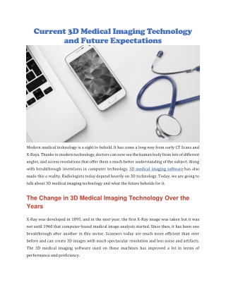 3d medical imaging software