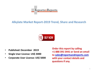 Alkylate Market Development Trends: Complete History, Present and Future