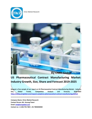 US Pharmaceutical Contract Manufacturing Market Research and Forecast 2018-2023