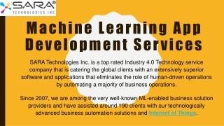 Machine Learning Development Services