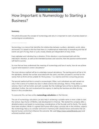 How Important is Numerology to Starting a Business?
