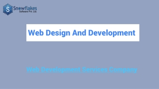 Web Development Services Company- Snowflakes Software Pvt. Ltd