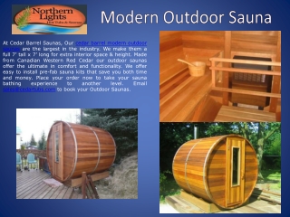 Modern Outdoor Sauna