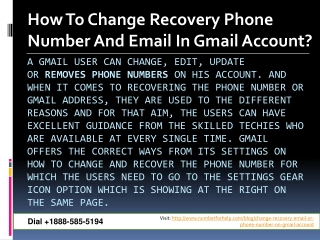 How To Change Recovery Phone Number And Email For The Gmail Account?