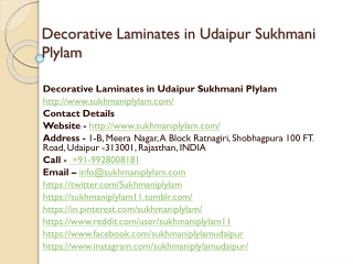 Decorative Laminates in Udaipur Sukhmani Plylam