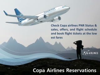 Book Flight Ticket with Low Fare - Call Copa Airlines Reservations