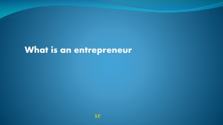 What is an entrepreneur