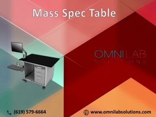 Mass Spec Table - Order now OMNI Lab Solutions