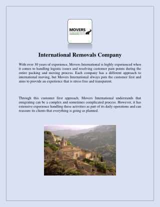 International Removals Company