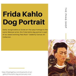 Canvas Frida Kahlo Dog Portrait | The Phag Shop