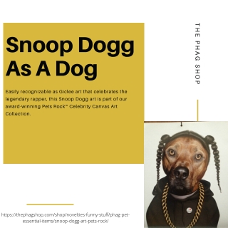 Snoop Dogg As A Dog Art Rap Portrait | The Phag Shop