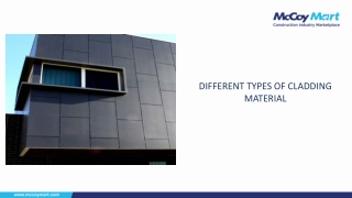 Different Types of Cladding Material