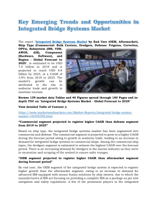 Key Emerging Trends and Opportunities in Integrated Bridge Systems Market