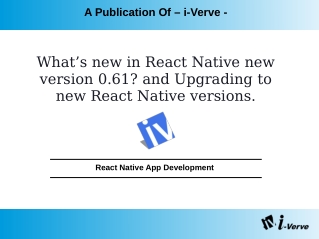 React native new version 0.61