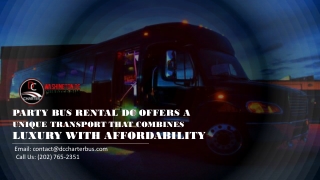 DC Party Bus Rental Offers a Unique Transport That Combines Luxury with Affordability