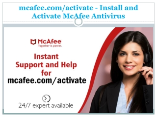 mcafee.com/activate - Install and Activate McAfee Antivirus