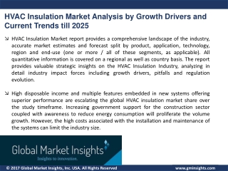 HVAC Insulation Market estimated to gain high demand by 2025