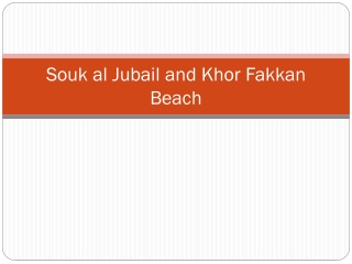 Souk al Jubail and Khor Fakkan Beach