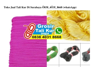 Toko Jual Tali Kur Di Surabaya Ô838·4Ô31·8668[wa]