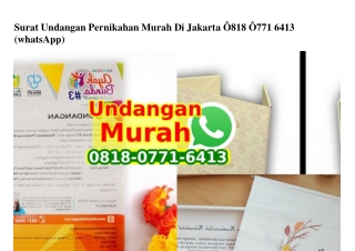 Surat Undangan Pernikahan Murah Di Jakarta Ö818-Ö771-6413[wa]